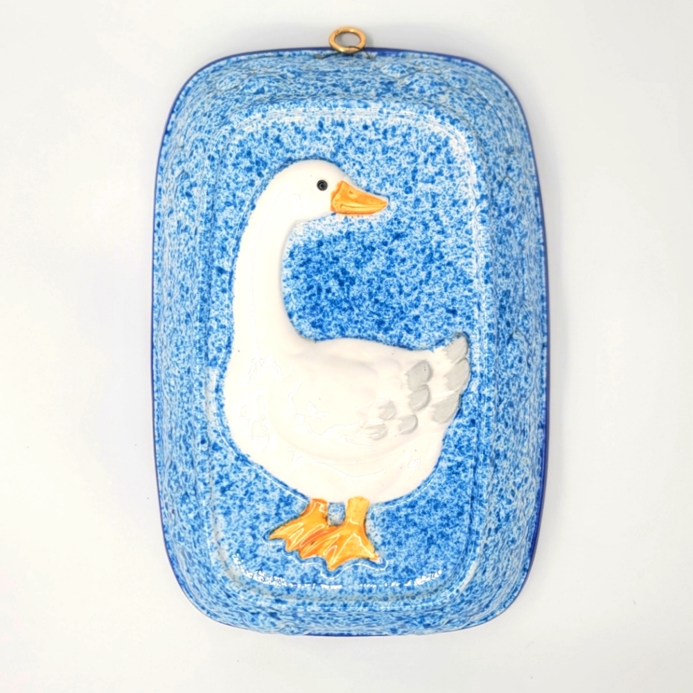 Gailstyn Sutton Towle Blue Goose Wall Hanging/Jello Mold Ceramic Cobalt Vintage